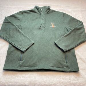 PT Sportswear 1/4 Zip Knit Green Pullover Size XL